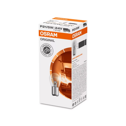 Globe, Osram, Bayonet Globe, BAY15d, 24v, 21/5w - 10 Pack