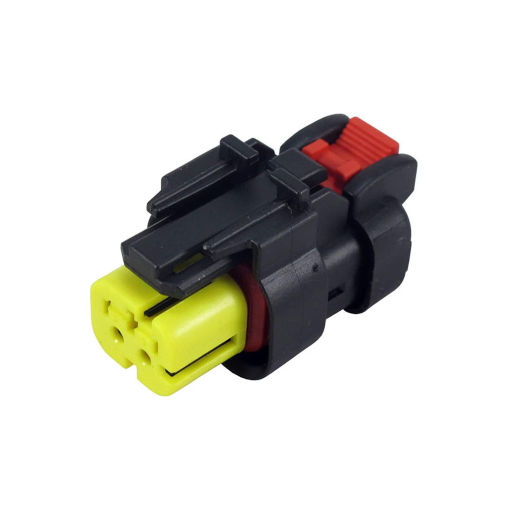Connector Housing, Ampseal 16, 2 Way Connector, Plug, Yellow Keyed - Each