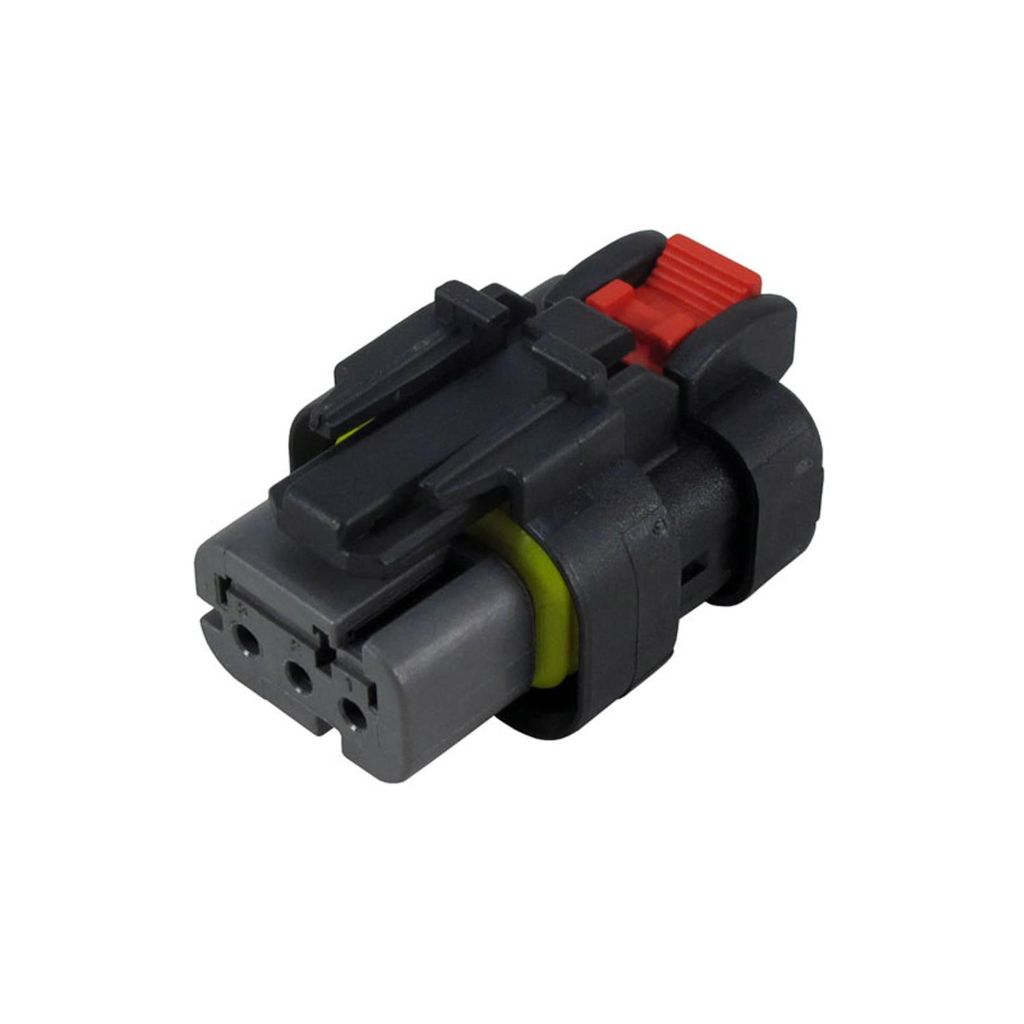 Connector Housing, Ampseal 16, 3 Way Connector, Plug, Grey Keyed - Each