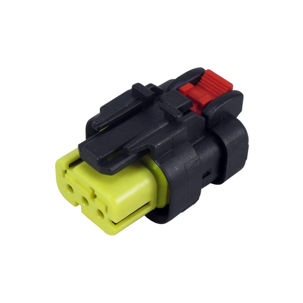 Connector Housing, Ampseal 16, 3 Way Connector, Plug, Yellow Keyed - Each