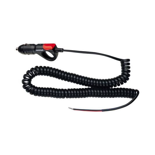 Cigarette Lighter Plug, Narva, LED Indicator, Spiral Lead - Each