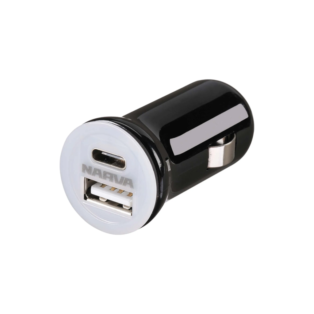 Charging Adaptor for Accessory Socket, Narva, Adaptor, USB-A & USB-C, 2 Ports, 12v, Blister - Each