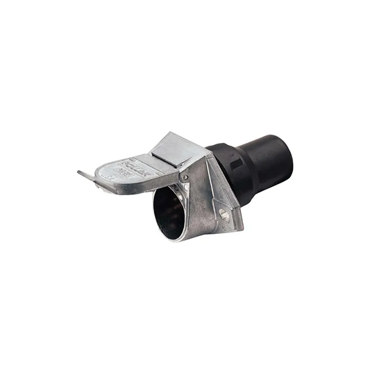 Trailer Socket, Narva, 7 Pin Heavy Duty Round, Metal Rubber Boot - Each