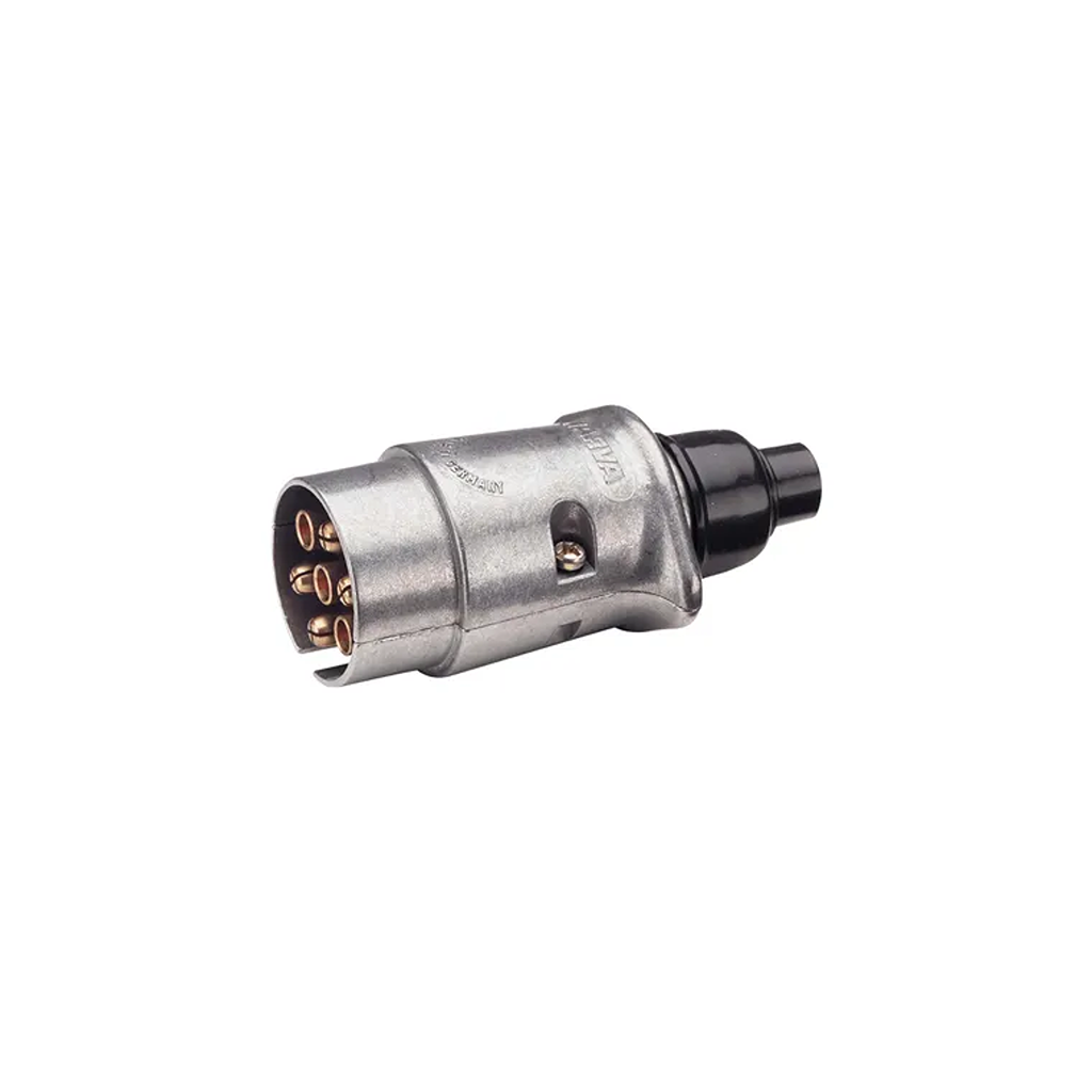 Suzi Coil, Narva, 7 Core (6 x 4mm, 1 x 5mm), Short/Long Tails with 1 x Heavy Duty Plug, 4.6mm - Each
