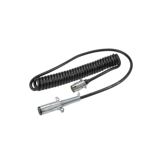 Suzi Coil, Narva, 7 Core (6 x 4mm, 1 x 5mm), Short/Long Tails with 1 x Heavy Duty Plug, 4.6mm - Each