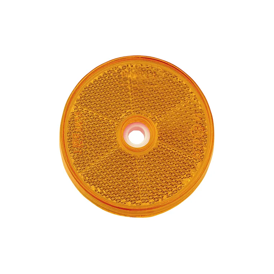 Reflector, Narva, Retro, Central Fixing Hole, 60mm, Amber - Each