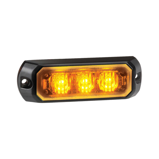 Warning Light, Narva, Low Profile High Powered 3 LEDs, 12/24v, Amber - Each