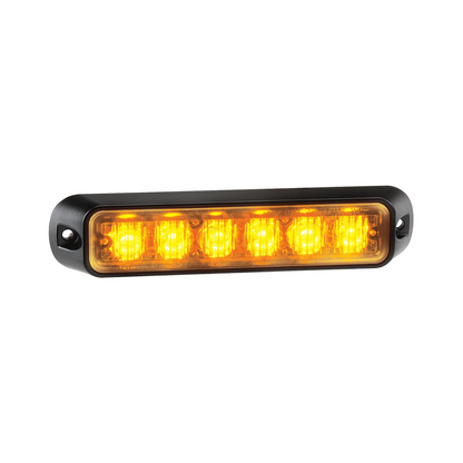 Warning Light, Narva, Low Profile High Powered 6 LEDs, 12/24v, Amber - Each