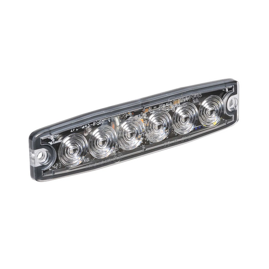 Warning Light, Narva, Slimline Low Profile, 6 LED, 12/24v, White - Each