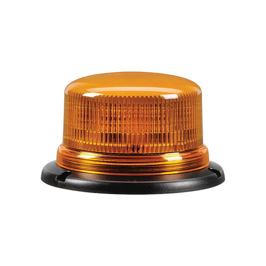 Strobe/Rotator Light, Narva, Eurotech Low Profile LED, Flange Base, 12/24v, Amber - Each