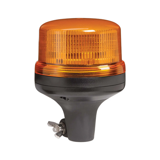 Strobe/Rotator Light, Narva, Eurotech Low Profile LED, Flexible Pipe Mount, 12/24v, Amber - Each