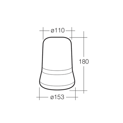 Rotating Beacon, Narva, Optimax, Flange Base, 12/24v, Amber - Each