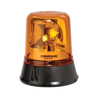 Rotating Beacon, Narva, Optimax, Flange Base, 12/24v, Amber - Each