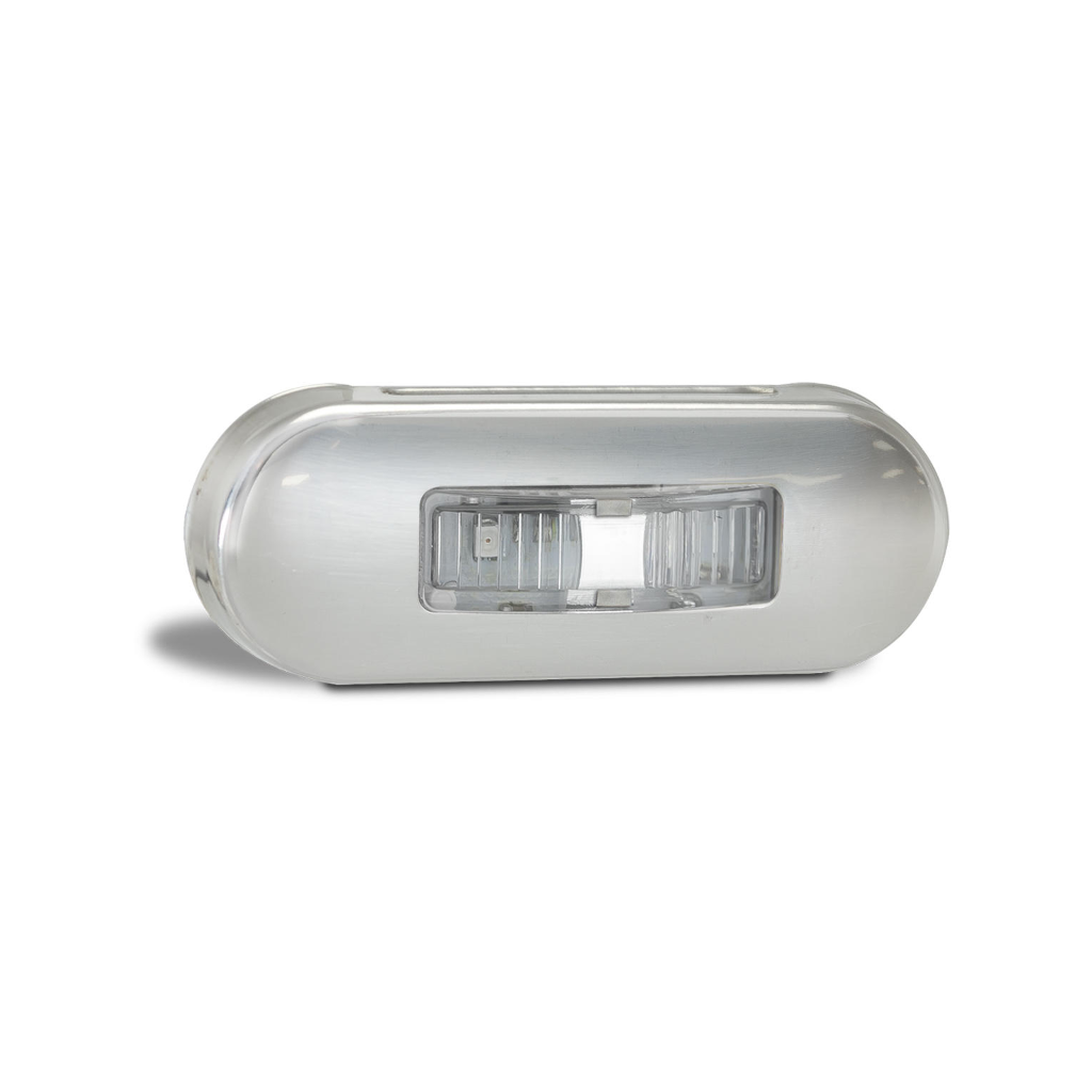 Marker Lamp, LED Autolamps, 86 Series, LED, Side Marker, Red/Amber, Clear Lens, Steel Bezel, 12-24v - Each