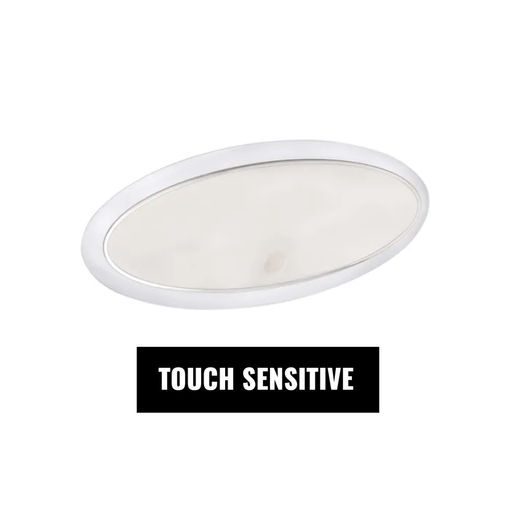 Interior Lamp, Narva, LED, Saturn Oval, Touch Sensitive with Dim, Surface Mountable, 9-33v - Each