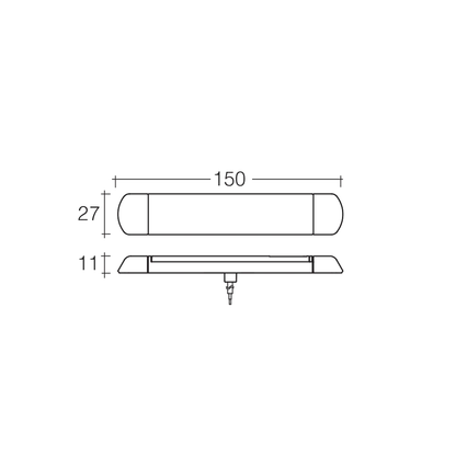 Strip Lamp, Narva, LED, 12/24v, 150mm - Each