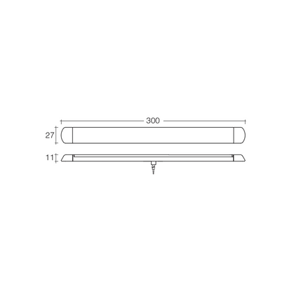Strip Lamp, Narva, LED, Touch Switch, 12/24v, 300mm - Each