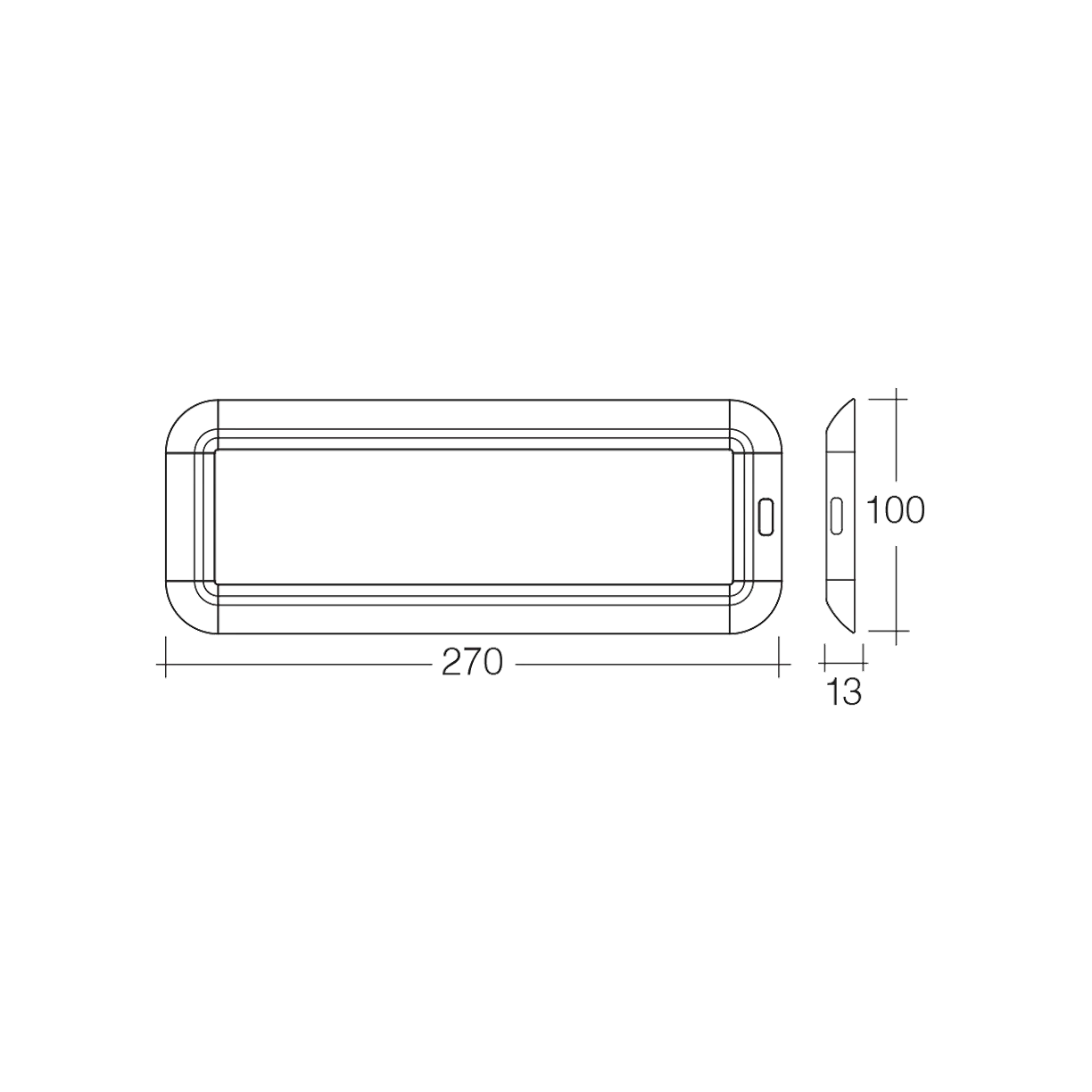 Interior Light, Narva, Switch, 10-30v, 270 x 100mm - Each