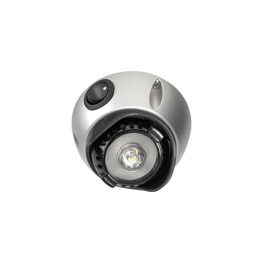 Interior Swivel Lamp, Narva, LED, Off/On Switch, Silver Satin, 10-30v, 1w - Each
