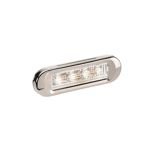 Light, Narva, Front End Outline, Marker Lamp, LED, 10-30v, White, Steel Cover - Each