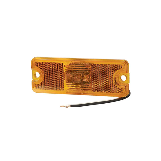 Side Marker Lamp, Narva, LED, In-Built Retro Reflector, 10-30v, Amber - Each