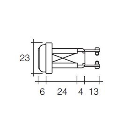Side Marker Lamp, Narva, LED, Model 30, Vinyl Grommet, 10-30v, Amber - Each