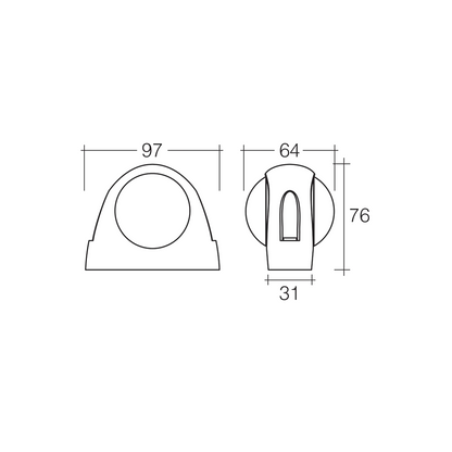 Side Direction Indicator Lamp, Narva, LED, Neoprene Body, 9-33v, Amber - Each