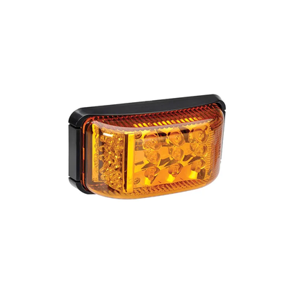 Side Direction Indicator, Narva, LED, 0.5m Cable, 9-33v, Amber, Black Base - Each