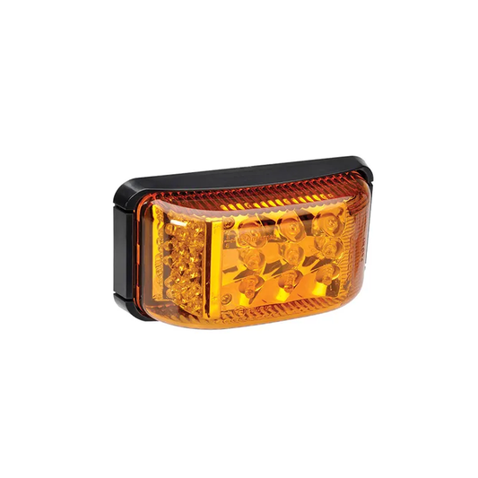 Side Direction Indicator, Narva, LED, 0.5m Cable, 9-33v, Amber, Black Base - Each