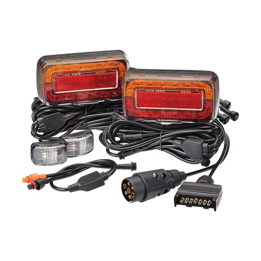 Trailer Light Kit, Narva, Model 37, LED, Submersible, Plug & Play, 12v, Red/Amber - Each