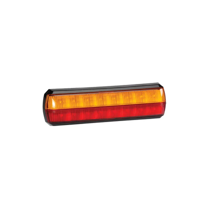 Rear Stop/Tail/Indicator Lamp, Narva, Slimline LED, 0.5m Cable, Black Base, Red/Amber, 10-30v - Each