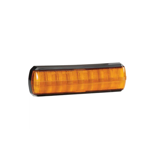 Rear Direction Indicator, Narva, Slimline LED, 0.5m Cable, Black Base, Amber, 10-30v - Each