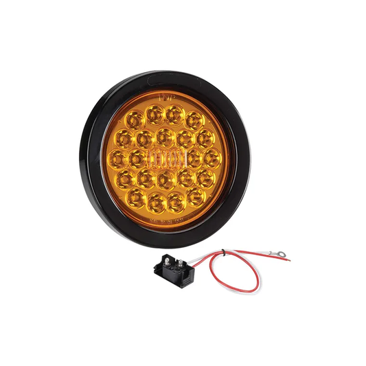 Rear Direction Indicator Lamp, Narva, LED, Vinyl Grommet, 9-33v, Amber - Each