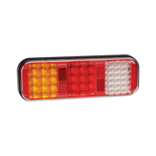 Rear Stop/Tail Indictor, Reverse Lamp, Narva, LED, 0.5m Cable, 9-33v, Red/Amber/Clear - Each