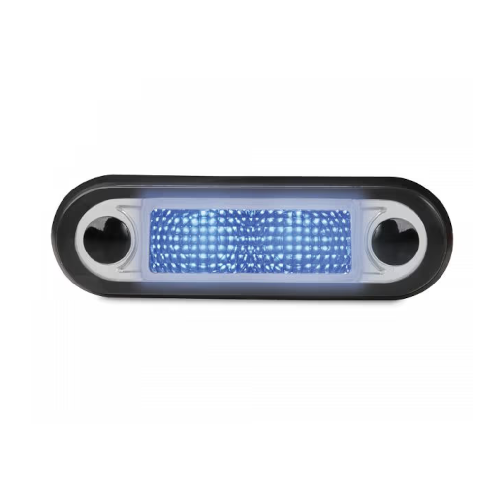 Interior Lamp, Hella, LED Courtesy Lamp Narrow Rim, 9-33v, 0.5w, Blue - Each