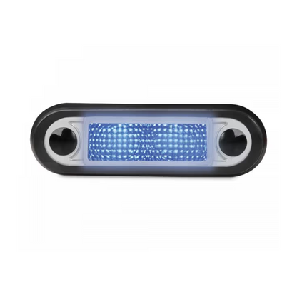 Interior Lamp, Hella, LED Courtesy Lamp Narrow Rim, 9-33v, 0.5w, Blue - Each