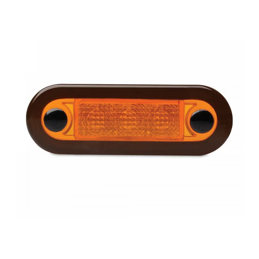Interior Lamp, Hella, LED Courtesy Lamp Wide Rim, 12v, 0.4w, Amber - Each