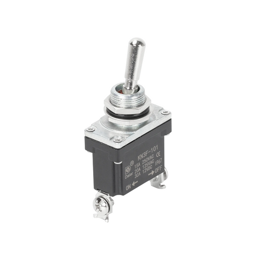 Switch, Metal Toggle, Off/On, with Decal, 20a, IP67 - Each