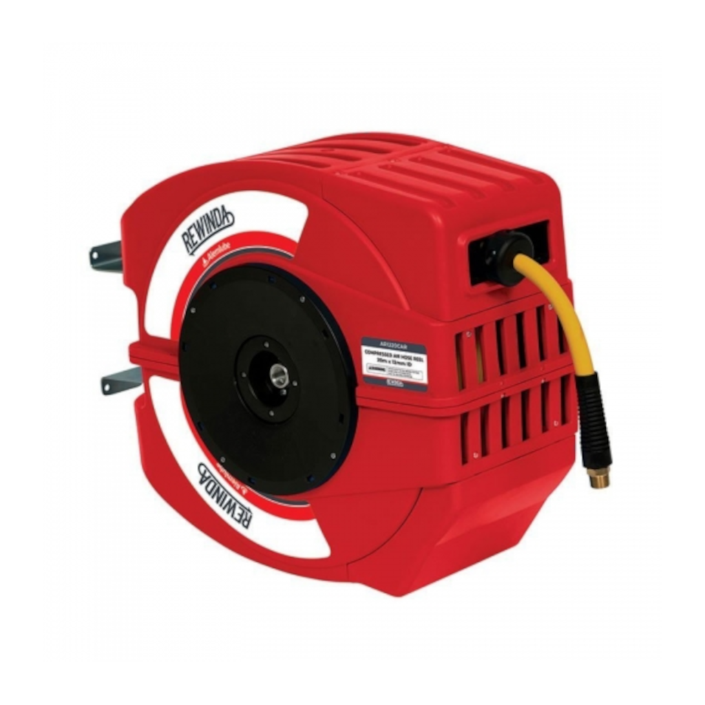 Air Hose Reel, Alemlube, Rewinda, 20m x 12mm ID - Each