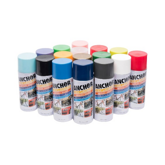 Paint, Anchor Lacquer Satin Black, Aerosol Paint, 300g - Each