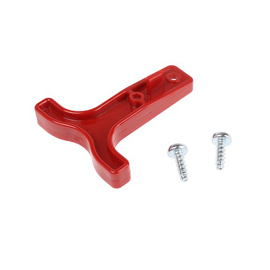 Anderson Plug Y Handle, with Locking Tab, Top/Bottom Grips, Suits 50a, Red - Each