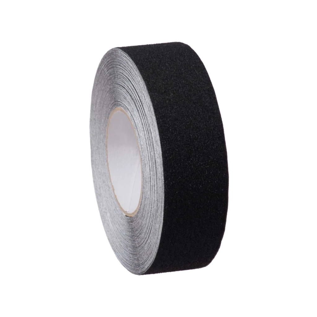 Anti-Slip Tape (Non-Slip), Mineral Particles with Adhesive Backing, Black, 50mm - 18m Roll