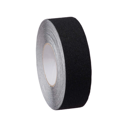 Anti-Slip Tape (Non-Slip), Mineral Particles with Adhesive Backing, Black, 50mm - 18m Roll