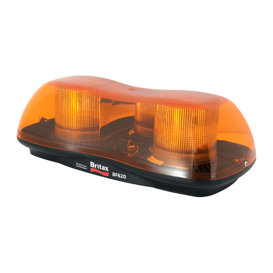 Twin Beacon, Britax, LED 8 Bolt Mount, 10-30v 60w, Amber - Each