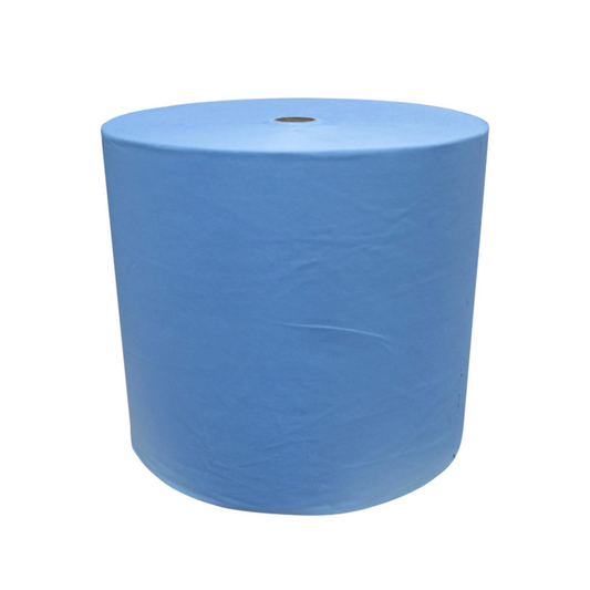 Cleaning Wipes, Perforated, Blue, 300 x 500mm, 500 Sheets - 300m Roll