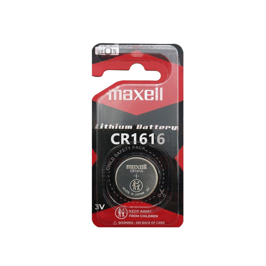 Battery, Maxell, Lithium, 3v, Size CR1616 - Each