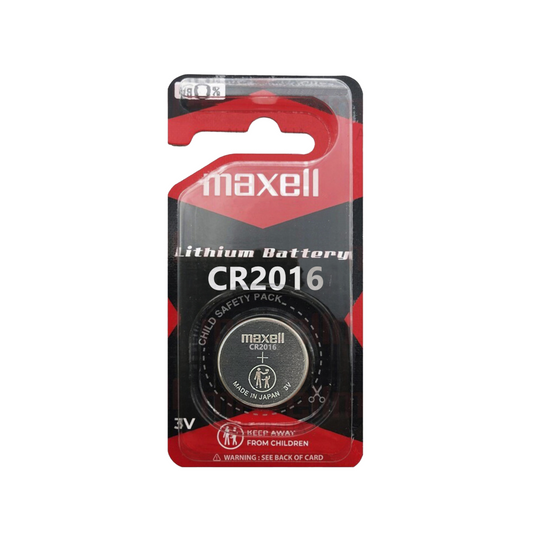 Battery, Maxell, Lithium, 3v, Size CR2016 - Each