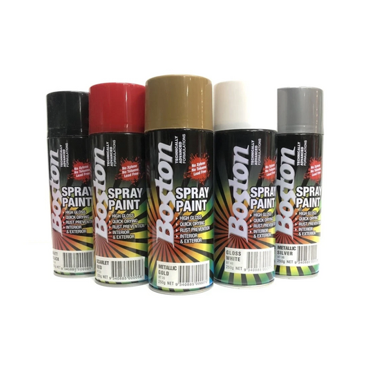 Aerosol Paint (Spray Paint), Boston, Quick Drying Enamel Based, Gloss White, 250g - Each