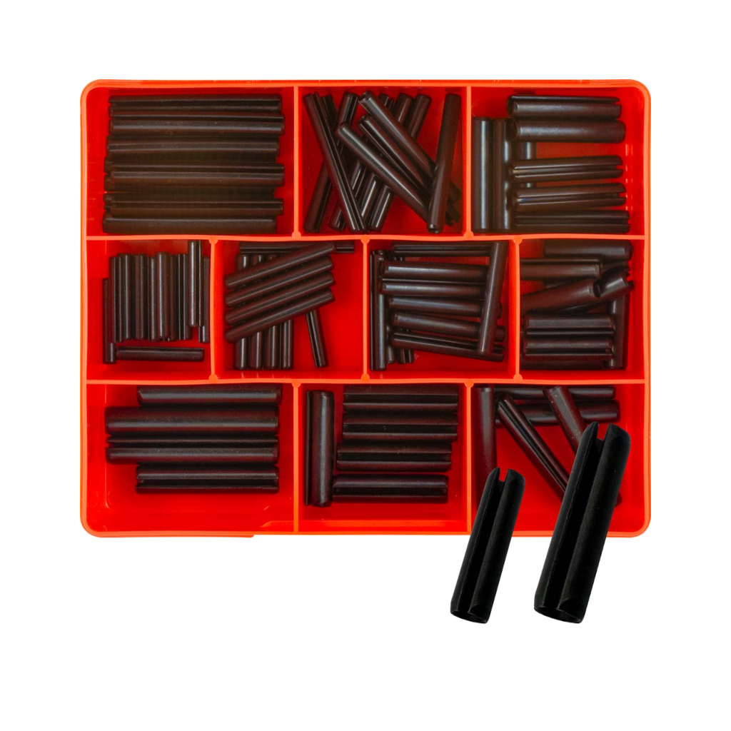 Roll Pin Assortment Kit, Champion, Metric, Large Sizes - 82 Piece