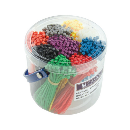 Cable Ties, 10 Assorted Colours, 2.5 x 100mm - 1000 Pack